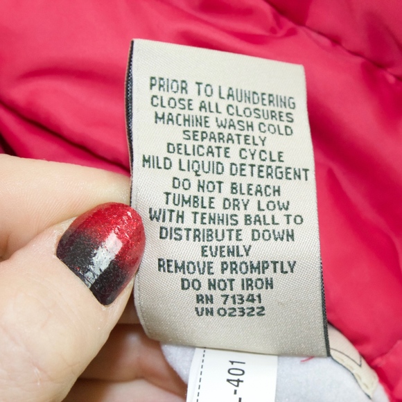 LL BEAN Reversible Pink Black Down Jacket Size M - Picture 7 of 8